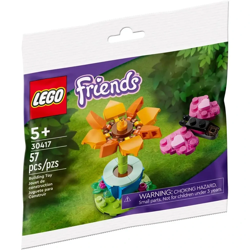LEGO (RETIRED SET)Friends Garden Flower and Butterfly (30417), 57 Pieces, NIB